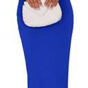 PRETTYGARDEN Skirt Sets Women 2 Piece Outfits Summer 2025 One Shoulder Sexy Ruched Bodycon Maxi Long Skirts (Large, Royal Blue)