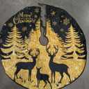 48 Inch Black Gold Christmas Tree Skirt Merry Christmas Tree Skirt with Snowflake Reindeer Elk Glitter Gold Short Plush Tree Mat for Winter Holiday Home Room Xmas Decorations Supplies
Brand: Woosytoo