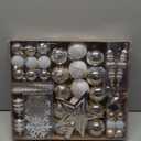 Christmas Tree Ornaments Set, 78 Pack Christmas Ornaments Decorations Champagne Christmas Ball Shatterproof Baubles for Home Party Holiday Decor