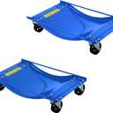 Car Dolly Set of 4 Heavy-Duty, 10,000LBS Capacity Vehicle Dolly with Curved Design and Wheels, Auto Wheel Dolly, Tire Moving Dollies for Car SUV Truck Trailer Repair, Garage Maintenance (Blue)