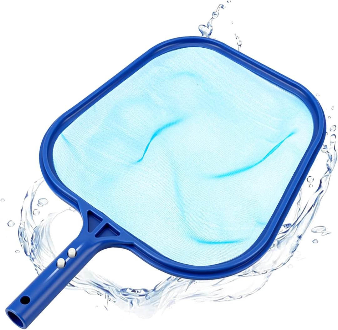 Pool Skimmer Net, Professional Swimming Pool Leaf Skimmer with Heavy Duty Frame, Fine Nylon Flat Mesh for Fast Debris Cleaning, for Above Ground & In-Ground Pools,1610.8in (No Pole)