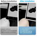 Tesla Model 3 Model Y Accessories of Screen Protector Frame + Center Console Wireless Charging Silicone Pad + Interior Rear View Mirror Cover 3pcs 3in1 (White)