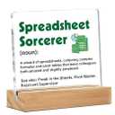 Funny Gift for Spreadsheet Accountant Data Analyst Marketing Specialist, Excel Spreadsheet Sorcerer Clear Desk Decorative Sign Office Acrylic Decor