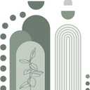 SUPERDANT Green Boho Wall Stickers Geometric Mountain Home Wall Decal Playroom Plant Decor for Home Bedroom Livingroom Vinyl Art Sticker Wallpaper Art Hotel TV Background Decoration