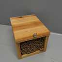 Mason Bee House - Wax Coated Bee Hotel for the Garden, Natural Handmade Wooden Insect Hotel, Mason Bee Home for Outdoors, Attracts Peaceful Bee Pollinators to Your Garden