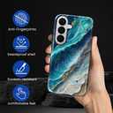 For Samsung Galaxy S26 Case for Women Girl Men Boy, Shockproof Soft Silicone & Hard PC Shell Protective Case for Samsung Galaxy S26 - Turquoise Opal Ocean