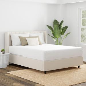 AllerEase Cotton Fresh Mattress Protector - Queen Size Cotton Zip Flexfit Waterproof Allergy Defense Odor Neutralizing