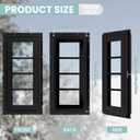 Vinyl Transom Household Fixed Window 10" x 23" Black
