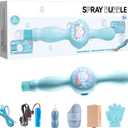 Magical Fog Bubble Wand, Friendly Fog Bubble Machine, Puff Pop Bubble Maker, Simple Button for Safe Play Role Play Props Quiet Motor Easy to Operate (Blue)