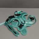 Cat Harness and Leash for Walking Escape Proof Soft Adjustable Cat Leash Breathable Comfortable Vest Easy to Wear Kitten Harness for Outdoor Travel (Emerald, M (13-18lb))