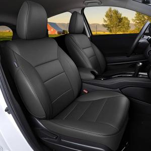 HKZ HRV Seat Covers Custom Fit for Honda HR-V 2023 2024 2025 2026 2027 EX-L Leather Car Seat Protector Cushion, 5 Seats Full Set, Black