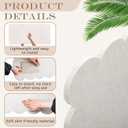 Mooliwe Scalloped Felt Bulletin Cork Board Foldable Beige 96 * 48 Inch