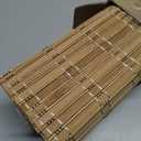 LazBlinds No Drill Cordless Bamboo Roman Shades, 39" W × 64" H, Brown