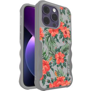 Smartish iPhone 14 Pro Protective Magnetic Case - Gripzilla Compatible with MagSafe [Rugged + Tough] Heavy Duty Grip Slim Cover w/Drop Tested Protection for Apple iPhone 14 Pro - Tropical Shirt