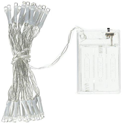 Perfect Holiday 30-LED 3M Battery Operated String Light, White Pack Of 2