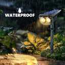 Flacchi Solar Lights Outdoor Waterproof - 2 Lighting Modes Solar Powered Garden Yard Spot Lights for Outside Landscape (Warm White, 4 Pack)