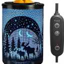 Leyoue Electric Wax Warmer with Efficient PTC Heating - Enchanting Deer in Forest Iron Design, Quickly Melts Wax Blocks, Releases Long-Lasting Fragrance, Perfect Home Decor Piec