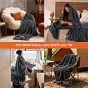 Bedsure GentleSoft Grey Fleece Blanket for Couch - Cozy Soft Blankets for Women, Cute Small Throws for Girls, 50x70 Inches, Grey, Throw XL