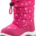 Apakowa Kid's Girls Cold Weather Snow Boots (Toddler/Little Kid) (Peach)