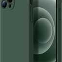 Designed for iPhone 15 Pro Max Case - Upgraded Camera Protection - Soft Microfiber Lining Inside - Liquid Silicone Shockproof Protective Phone Case 6.7" for Men Women Girls - Army Green