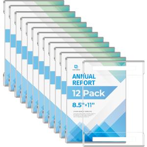 12 Pack 8.5x11 Acrylic Sign Holder Wall Mount, Plastic Wall Signs Acrylic Frame Photo Menu Flyer Display Holders with Adhesive Tape for Office, Home, Store, Restaurant - No Drilling