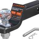 AC-DK Trailer Hitch Ball Mount for 2 inch Receiver,2 inch Drop Hitch,with 2-Inch Ball,7,500 lbs Capacity Ball Hitch, 750lbs Tongue Weight,Includes Hitch Pin