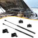 Hood Struts Lift Support Assist Kit Compatible with 2007-2018 Jeep Wrangler JK Unlimited 2/4 Door Accessories Front Hood Quick Gas Charged Shocks Springs Prop Rod Replacements, 1 Pair Black