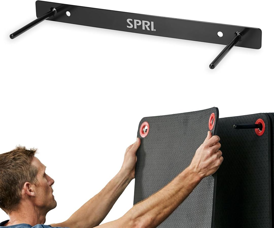 SPRI Hanging Exercise Mat, Fitness & Yoga Mat for Group Fitness Classes, Commercial Grade Quality with Reinforced Holes (Rack)