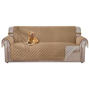 HOMERILLA Couch Covers for Sofa, Dog Couch Covers for Pets, Couch Covers for 3 Cushion Couch Sofa, Reversible Sofa Covers Furniture Protector with Elastic Straps (Sofa, Light Camel/ Beige)