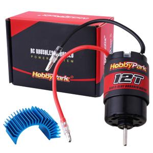 Hobbypark 12T Motor 550 Motor Brushed for 1/10 RC Car Truck Traxxas Slash 4x4 2WD Redcat Volcano EPX Arrma Granite AXIAL ECX Losi