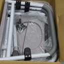 Adjustable Medical Bedside Commode Chair with Padded Backrest, Drop Arm Support, Height Adjustable, Gray