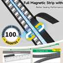 HOFUDON Upgraded Magnetic Screen Door Mesh, Full Strip Magnets, Heavy Duty Fiberglass Mesh, Single Door Size 33 x 80 Inch, Screen Door Size 35.4 x 82.7 Inch Black