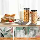 Plastic Jars with Lids,OBKJJ 20 PCS 32 OZ Large Capacity Clear Storage Containers with Leakproof Lids Reusable Empty Storage Container for Dry Food Spice Candy Cookie Household and Kitchen Organizing, 32OZ 16Pcs
