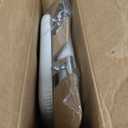 Mayfair Padded Toilet Seat with Chrome Hinges, Soft Vinyl over Wood Core Seat, Made in USA, Elongated, White