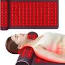 New Leather Red Light Therapy Mat with Neck Support, Dual-Wavelength for Enhanced Pain Relief, 19.0 * 35.8In