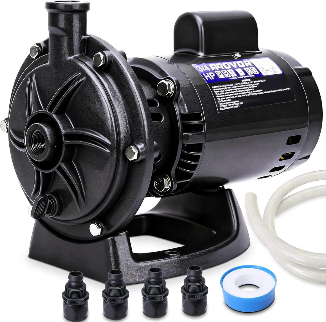 3/4 HP PB4-60 Booster Pump, Replace for polaris PB4-60 Pool Booster Pump, Fit for polaris 180 280 380 480 3900 Pressure Side Pool Cleaners, 115V/230V 60Hz Pure Copper Motor with Hose & Fittings