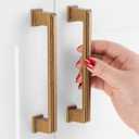 10 Pack 5 Inch Hole Centers, Antique Brass Cabinet Pulls Vintage Brass Cabinet Handles Brass Kitchen Hardware for Cabinets ZP2206 Drawer Bedroom Dresser Bathroom Vanity Cupboard Closet