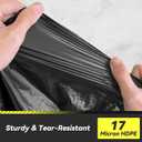 100 Count 55-60 Gallon Trash Bags, Sturdy & Tear-Resistant Commercial Can Liners 55 Gallon, Large Garbage Bags, Large Black Trash Bags for Commercial, Lawn and Leaf Bags
