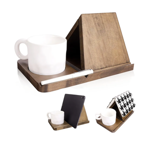 Small Book Shelf - Triangle Book Holder, Wood Mini Bookshelf for Reading Nook, Perfect Desk Decor & Gifts for Book Lovers, Ideal for Bedroom Nightstand, Office Desk, Library Table