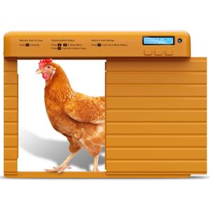 Automatic Chicken Coop Door Battery Powered, Chicken Door with Timer & Light Sensor, Chicken Coop Door with Anti-Pinch Feature