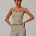 QBGJTD Two Piece Workout Sets For Women Tank Top Matching High Waist Booty Lifting Shorts Gym Yoga Active Wear Outfits (M)