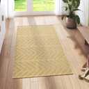 Hallway Runner Rug,Low Profile Non Slip Entry Door Mat,2x4ft,Brown