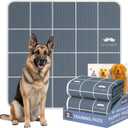 Washable Pee Pads for Dogs, 2 Pack Leak-Proof Reusable Puppy Pee Pads, Super Absorbent Non-Slip Pee Mat for Playpen, Crate, Whelping, Potty Training (Grey, 36" x 36") (Gray)