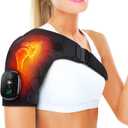 ERHIVORA Shoulder Heating Pad with Massage, FSA Eligible Items List, Heated Shoulder Wrap for Pain Cordless, HSA Approved Products Only (Black)