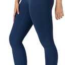 Colorfulkoala Dreamlux No Front Seam Leggings for Women 25"/28" Inseam, Seamless High Waisted Buttery Soft Yoga Pants (Large, Titan)