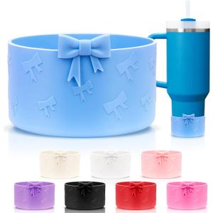 UPABLUNSO Bow Silicone Stanley Boot, Compatible with Stanley Cup 20/30/40Oz, Bottom Boot for Hydroflask Boot 12-24Oz, Silicone Boot for Stanley Cup Accessories