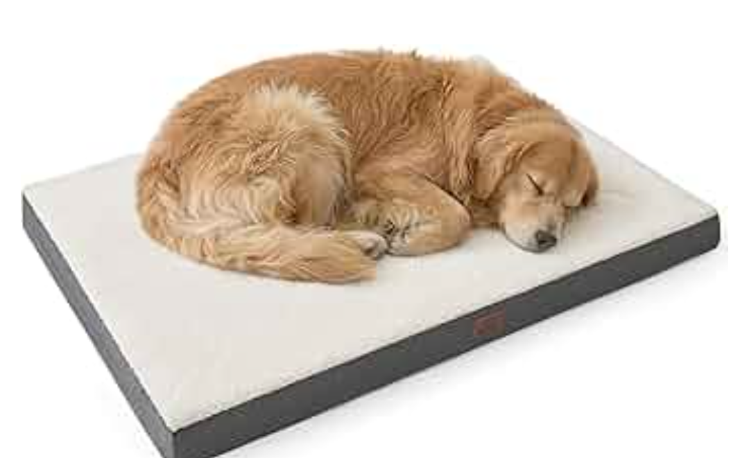 Bedsure Dog Beds Large Sized Dog  Comfy Flat Pet Beds with Removable Washable Cover, Orthopedic Egg Crate Foam Puppy Mat, Suitable for Pet Up to 65 lbs