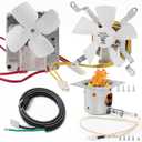 Replacement Parts Kit for Traeger and Pit Boss Wood Pellet Grills, Auger Motor & Induction Fan & Fire Burn Pot & Hot Rod Ignitor & Power Cord for Grill, Smoker Parts for Pit Boss (All-in-1 Kit)