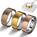 3 Pack Ring Cover Compatible with Oura Ring Gen 4/Gen 3 Horizon/Heritage, Upgraded Anti-Scratch TPU Protector for Men Women, NOT for Oura Ring 4 Ceramic (Size 7, Gold+AntiqueGold+RoseGold)