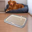 Generic Mesh Grids Toilet Training Pad Holder Splashproof Easy to Clean Indoor Dog Potty Tray Puppy Pee Pad Holder for Dogs and Cats, Gray